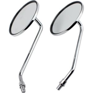 CYSLMUK Rearview Mirror - 1 Pair 10mm Round Chrome Silver Motorcycle Rearview Mirrors. Left and Right Side Mirror. CYSLMUK Rearview Mirror - 1 Pair 10mm Round Chrome Silver Motorcycle Rearview Mirrors. Left and Right Side Mirror.