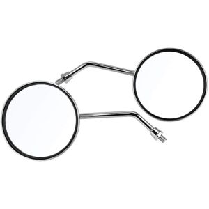 WOIYIC Rearview mirror - 1 pair of 10mm round chrome silver motorcycle mirrors. Left and right mirrors. WOIYIC Rearview mirror - 1 pair of 10mm round chrome silver motorcycle mirrors. Left and right mirrors.