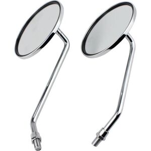 Rearview Mirrors - 1 Pair 8mm Round Silver Chrome Motorcycle Rearview Mirrors, Left and Right Rear View Mirrors Ymyny Rearview Mirrors - 1 Pair 8mm Round Silver Chrome Motorcycle Rearview Mirrors, Left and Right Rear View Mirrors Ymyny