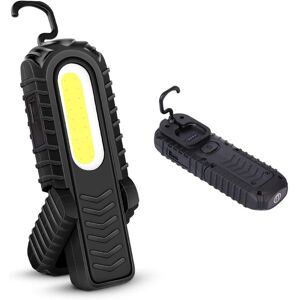 Tinor - Rechargeable led Work Light, 5W cob Front led Inspection Lights with Hook and Magnetic Base for Car, Camping, Emergency (Black) Tinor - Rechargeable led Work Light, 5W cob Front led Inspection Lights with Hook and Magnetic Base for Car, Camping, Emergency (Black)