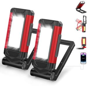 WOIYIC Rechargeable LED Work Lights, LED Work Lights for Mechanics with Swivel Stand and Folding Hook, COB Flashlight with Magnet for Car, Workshop, Camping WOIYIC Rechargeable LED Work Lights, LED Work Lights for Mechanics with Swivel Stand and Folding Hook, COB Flashlight with Magnet for Car, Workshop, Camping