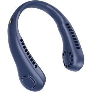 CYSLMUK Rechargeable Neck Fan for Women Men, Portable Hands-Free Bladeless Fan with led Display, 5 Speeds, for Travel, Hiking, Sports and Cooking, Blue CYSLMUK Rechargeable Neck Fan for Women Men, Portable Hands-Free Bladeless Fan with led Display, 5 Speeds, for Travel, Hiking, Sports and Cooking, Blue