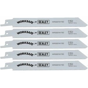 Ufixt - Reciprocating Saw Blade Metal 150mm Length 18tpi Bi Metal Pack of 5 Ufixt - Reciprocating Saw Blade Metal 150mm Length 18tpi Bi Metal Pack of 5