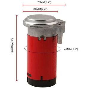 WOIYIC Red 12V Air Compressor Air Pump Kit, Electric Horn with Hose Electromagnetic Motor, Used for Super Loud Trumpet to Replace Any Car Air Pump Kit WOIYIC Red 12V Air Compressor Air Pump Kit, Electric Horn with Hose Electromagnetic Motor, Used for Super Loud Trumpet to Replace Any Car Air Pump Kit
