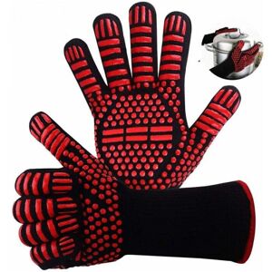 CYSLMUK Red Oven Glove, Heat Resistant Glove, Barbecue Glove 800°C Heat Resistant Silicone Oven Glove Non-Slip for Kitchen / Baking / Barbecue CYSLMUK Red Oven Glove, Heat Resistant Glove, Barbecue Glove 800°C Heat Resistant Silicone Oven Glove Non-Slip for Kitchen / Baking / Barbecue