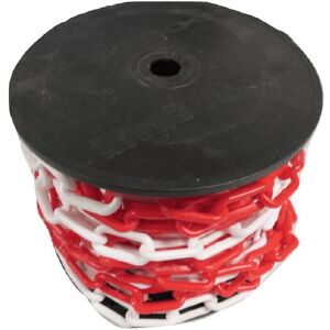 Securefix Direct - Red White Plastic Chain Links 10MM x 20M (Garden Decorative Safety Barrier) Securefix Direct - Red White Plastic Chain Links 10MM x 20M (Garden Decorative Safety Barrier)
