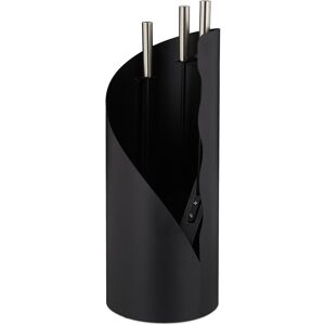 Relaxdays - Fireplace Set, Modern, 4-piece Fireside Kit with Poker, Ash Shovel, Broom & Stand, hwd: 55 x 20 x 20 cm, Black Relaxdays - Fireplace Set, Modern, 4-piece Fireside Kit with Poker, Ash Shovel, Broom & Stand, hwd: 55 x 20 x 20 cm, Black
