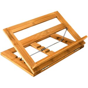Relaxdays Bamboo Cookbook Holder, 22 x 33 x 22.5 cm, Recipe Stand, Adjustable, Kitchen and Office Reading Support, Brown Relaxdays Bamboo Cookbook Holder, 22 x 33 x 22.5 cm, Recipe Stand, Adjustable, Kitchen and Office Reading Support, Brown