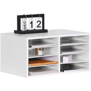 Relaxdays Bamboo Document Holder, A4, 8 Slots, Office, Home Office, HxWxD: 25x49x31 cm, Desk Organizer, White Relaxdays Bamboo Document Holder, A4, 8 Slots, Office, Home Office, HxWxD: 25x49x31 cm, Desk Organizer, White