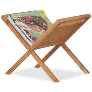 Relaxdays - 2x Bamboo Magazine Holder, Newspaper Rack with Handles, Compact, Freestanding, din A4 and A5, Natural Relaxdays - 2x Bamboo Magazine Holder, Newspaper Rack with Handles, Compact, Freestanding, din A4 and A5, Natural