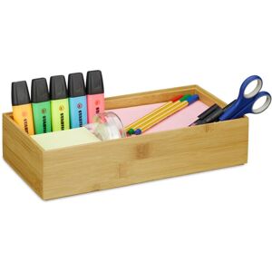 Relaxdays - Set of 4 Bamboo Storage Boxes, Stackable, Natural Look, Kitchen Organiser, Bathroom, 7 x 30 x 15 cm, Natural Relaxdays - Set of 4 Bamboo Storage Boxes, Stackable, Natural Look, Kitchen Organiser, Bathroom, 7 x 30 x 15 cm, Natural