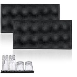Relaxdays Bar Mat, Set of 2, with Studs, HxW: 30 x 15 cm, Draining Tray, made of PVC, for Sink & Drying Dishes, Black Relaxdays Bar Mat, Set of 2, with Studs, HxW: 30 x 15 cm, Draining Tray, made of PVC, for Sink & Drying Dishes, Black