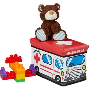 Relaxdays - foldable toy box, design, storage box with lid & ample space, padded, hwd 27 x 40 x 25 cm, colourful Relaxdays - foldable toy box, design, storage box with lid & ample space, padded, hwd 27 x 40 x 25 cm, colourful