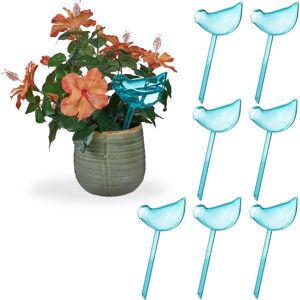 Relaxdays Set of 8 Watering Balls, Automatic Water Release, Bird-Shaped Thirst Ball, 200 ml each, Irrigation Balls, Blue Relaxdays Set of 8 Watering Balls, Automatic Water Release, Bird-Shaped Thirst Ball, 200 ml each, Irrigation Balls, Blue