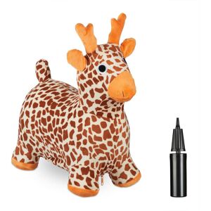 Relaxdays - Bouncing Hopper, Giraffe Design, incl. Pump, Children 3+, 50 kg Capacity, BPA-Free, Inflatable, Multicoloured Relaxdays - Bouncing Hopper, Giraffe Design, incl. Pump, Children 3+, 50 kg Capacity, BPA-Free, Inflatable, Multicoloured
