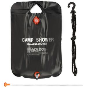 Relaxdays - 2x Camping Shower 20 l, Solar Camping Shower, For Hanging, Foldable, With Hand Shower, Portable Outdoor Shower, Black Relaxdays - 2x Camping Shower 20 l, Solar Camping Shower, For Hanging, Foldable, With Hand Shower, Portable Outdoor Shower, Black
