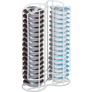 Capsule Holder Compatible Tassimo, Coffee Pod Holder for 32 Units, h x w x d: 29 x 18 x 8.5 cm, White - Relaxdays Capsule Holder Compatible Tassimo, Coffee Pod Holder for 32 Units, h x w x d: 29 x 18 x 8.5 cm, White - Relaxdays