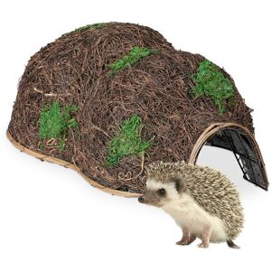 Relaxdays Hedgehog House, without Floor, Igloo Entrance, Wildlife, Protect, Hibernate, Hutch, HxWxD: 21x32x48 cm, Brown Relaxdays Hedgehog House, without Floor, Igloo Entrance, Wildlife, Protect, Hibernate, Hutch, HxWxD: 21x32x48 cm, Brown