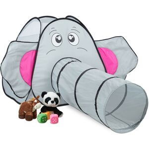Relaxdays - Children's Play Tent, Pop-up, Elephant Design, Crawling Tunnel, Indoor & Outdoor, HxWxD: 92 x 155 x 200 cm Relaxdays - Children's Play Tent, Pop-up, Elephant Design, Crawling Tunnel, Indoor & Outdoor, HxWxD: 92 x 155 x 200 cm