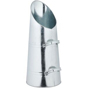 Relaxdays - Coal Scuttle, 16 Litres, Iron Bucket, 2 Handles, Pellet Scoop for Refilling, Fireplace, Charcoal Hod, Silver Relaxdays - Coal Scuttle, 16 Litres, Iron Bucket, 2 Handles, Pellet Scoop for Refilling, Fireplace, Charcoal Hod, Silver