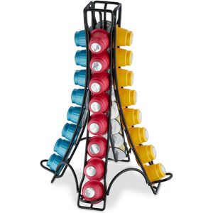 Relaxdays - Coffee Pod Holder, Compatible with Nespresso, Stand for 32 Capsules, Metal, hwd: 30 x 21.5 x 21.5 cm, Black Relaxdays - Coffee Pod Holder, Compatible with Nespresso, Stand for 32 Capsules, Metal, hwd: 30 x 21.5 x 21.5 cm, Black