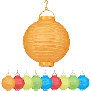 Relaxdays - Colourful led Lampions, 100-Piece Set, Battery-Powered, Indoor & Outdoor, Hangable, Paper Lantern, ø 20 cm Relaxdays - Colourful led Lampions, 100-Piece Set, Battery-Powered, Indoor & Outdoor, Hangable, Paper Lantern, ø 20 cm