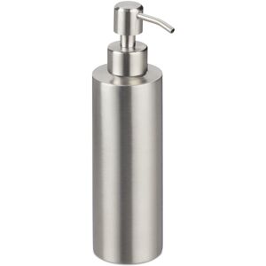 Relaxdays - Set of 4 Soap Dispensers, Refillable, with Pump, Bathroom & Toilet, Brushed Stainless Steel, 300 ml, Silver Relaxdays - Set of 4 Soap Dispensers, Refillable, with Pump, Bathroom & Toilet, Brushed Stainless Steel, 300 ml, Silver