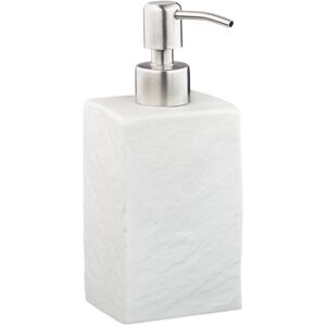 RELAXDAYS 2 x soap dispenser, 200 ml, refillable, bathroom, kitchen, liquid soap dispenser, polyresin, steel pump, white RELAXDAYS 2 x soap dispenser, 200 ml, refillable, bathroom, kitchen, liquid soap dispenser, polyresin, steel pump, white