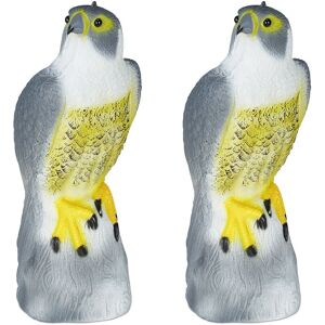 Relaxdays 2x Bird Deterrent, Scarecrow, Falcon, Hang Up in Garden, Plastic Hawk Decoy, Balcony, Pigeon Repellent, Grey Relaxdays 2x Bird Deterrent, Scarecrow, Falcon, Hang Up in Garden, Plastic Hawk Decoy, Balcony, Pigeon Repellent, Grey