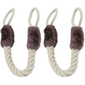 Relaxdays Rope Door Stoppers, Set of 2, 60 cm Long, Handle Blocker, Protection for Kids & Pets, Cream/Brown Relaxdays Rope Door Stoppers, Set of 2, 60 cm Long, Handle Blocker, Protection for Kids & Pets, Cream/Brown