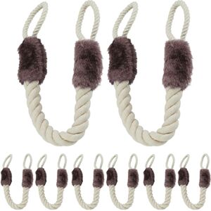Relaxdays 8x Rope Door Stoppers, Sets of 2, 60 cm Long, Handle Blocker, Protection for Kids & Pets, Beige/Brown Relaxdays 8x Rope Door Stoppers, Sets of 2, 60 cm Long, Handle Blocker, Protection for Kids & Pets, Beige/Brown