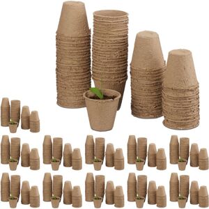 Relaxdays Fibre Plant Pots for Seeds, Seedlings & Cuttings, Pack of 960, Biodegradable, Round, Cellulose, 6 cm, Beige Relaxdays Fibre Plant Pots for Seeds, Seedlings & Cuttings, Pack of 960, Biodegradable, Round, Cellulose, 6 cm, Beige