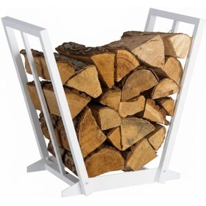 Relaxdays Log Holder, Metal, HWD: 55.5 x 62 x 35 cm, Firewood Storage for Logs, Stacked Wood, White Relaxdays Log Holder, Metal, HWD: 55.5 x 62 x 35 cm, Firewood Storage for Logs, Stacked Wood, White