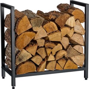 Relaxdays Firewood Rack, Metal, HWD: 62.5 x 65 x 30.5 cm, Firewood Holder for Logs, Black Relaxdays Firewood Rack, Metal, HWD: 62.5 x 65 x 30.5 cm, Firewood Holder for Logs, Black
