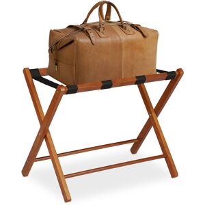 Relaxdays - Wooden Luggage Rack, Foldable Suitcase Storage Stand, Hotels & Travelling, HxWxD: 54.5 x 66 x 44 cm, Natural Relaxdays - Wooden Luggage Rack, Foldable Suitcase Storage Stand, Hotels & Travelling, HxWxD: 54.5 x 66 x 44 cm, Natural