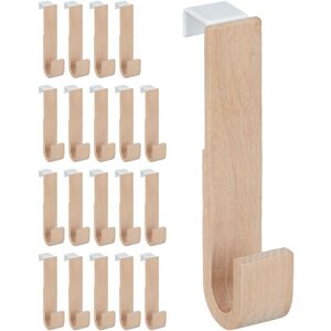 Relaxdays Wooden & Iron Door Hooks - 20 pcs, Space-saving, Minimalist Style Relaxdays Wooden & Iron Door Hooks - 20 pcs, Space-saving, Minimalist Style