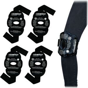 Relaxdays - Gel Knee Pads, Set of 4, Cold & Warm Compress, Cooling Pack, First Aid, Pain Relief, with Strap, Black Relaxdays - Gel Knee Pads, Set of 4, Cold & Warm Compress, Cooling Pack, First Aid, Pain Relief, with Strap, Black