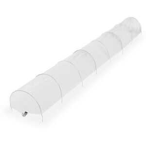 Relaxdays Grow Tunnel, 5 m Long, Plastic Greenhouse, 8 Arches, Polytunnel, Plant & Seedling Protection, Cloche, Clear Relaxdays Grow Tunnel, 5 m Long, Plastic Greenhouse, 8 Arches, Polytunnel, Plant & Seedling Protection, Cloche, Clear