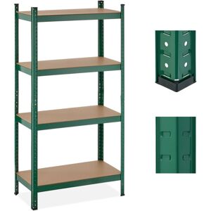 RELAXDAYS 2 x heavy-duty shelving units, 4 tiers, HWD 156 x 80 x 40 cm, 280 kg load capacity, metal, storage shelves for garage RELAXDAYS 2 x heavy-duty shelving units, 4 tiers, HWD 156 x 80 x 40 cm, 280 kg load capacity, metal, storage shelves for garage