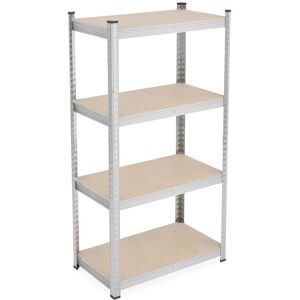 Relaxdays Heavy Duty Shelving Unit, 4 Shelves, 138 x 70 x 40 cm, Max. 200 kg, Garage Storage, Galvanised Steel, Silver Relaxdays Heavy Duty Shelving Unit, 4 Shelves, 138 x 70 x 40 cm, Max. 200 kg, Garage Storage, Galvanised Steel, Silver