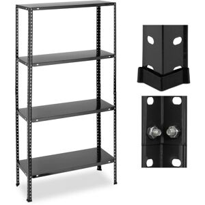 Relaxdays - Heavy Duty Shelving Unit, h x w x d: 147.5 x 75.5 x 30.5 cm, 160 kg max Load per shelf, Steel, Black Relaxdays - Heavy Duty Shelving Unit, h x w x d: 147.5 x 75.5 x 30.5 cm, 160 kg max Load per shelf, Steel, Black