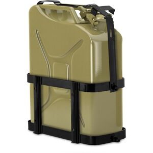 Relaxdays - Jerry Can Holder, Car & Truck, 10 & 20L Fuel Canister Carrier, Lockable Metal Cage, Petrol & Diesel, Black Relaxdays - Jerry Can Holder, Car & Truck, 10 & 20L Fuel Canister Carrier, Lockable Metal Cage, Petrol & Diesel, Black