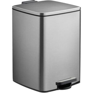 Relaxdays Kitchen Pedal Bin, 20 Litres, Removable Inner Bucket, with Rubbish Bag Liners, Waste Disposal, Iron, Silver Relaxdays Kitchen Pedal Bin, 20 Litres, Removable Inner Bucket, with Rubbish Bag Liners, Waste Disposal, Iron, Silver