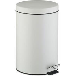 Relaxdays Kitchen Bin, 20 Litres, with Lid, Removable Inner Bucket, Foot Pedal, Matte Finish, Waste Disposal, White Relaxdays Kitchen Bin, 20 Litres, with Lid, Removable Inner Bucket, Foot Pedal, Matte Finish, Waste Disposal, White