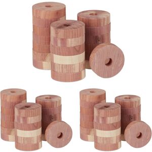 Relaxdays Moth Trap, 60x Set, Natural Insect Repellent, Cedar Wood, Hang Up in Wardrobe, Clothes Protection, Ø: 4 cm Relaxdays Moth Trap, 60x Set, Natural Insect Repellent, Cedar Wood, Hang Up in Wardrobe, Clothes Protection, Ø: 4 cm