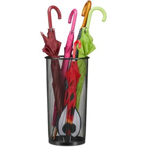 Metal Umbrella Stand, Walking Stick Holder, Metal Mesh, 26cm ø, 50 cm Tall, Black - Relaxdays Metal Umbrella Stand, Walking Stick Holder, Metal Mesh, 26cm ø, 50 cm Tall, Black - Relaxdays