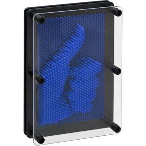 3D Nail Pinart, Retro Picture Game, 13 x 18 cm, 3D Sculpture, Board Pinpressions, Fun for Children, Play, Blue - Relaxdays 3D Nail Pinart, Retro Picture Game, 13 x 18 cm, 3D Sculpture, Board Pinpressions, Fun for Children, Play, Blue - Relaxdays