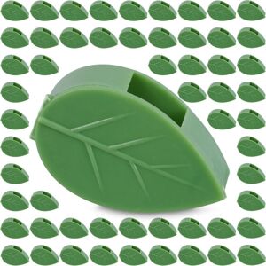 Relaxdays - 140x Plant Ties, Adjustable Flower Holders, Adhesive, Reusable, Leaves, Fixing Stems, Gardening & Home, Green Relaxdays - 140x Plant Ties, Adjustable Flower Holders, Adhesive, Reusable, Leaves, Fixing Stems, Gardening & Home, Green