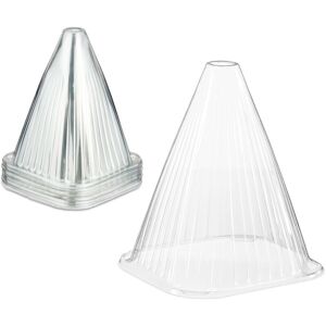 Relaxdays - Plant Cover, Set of 32, Snail and Frost Protection, HxWxD: 22 x 19 x 19 cm, Greenhouse Cones, pvc, Transparent Relaxdays - Plant Cover, Set of 32, Snail and Frost Protection, HxWxD: 22 x 19 x 19 cm, Greenhouse Cones, pvc, Transparent