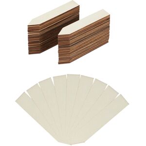 Relaxdays Plant Labels Pack of 60, For Labelling Flower & Herb Pots, Garden Tags, Wooden Markers, 10.5 cm, Natural Relaxdays Plant Labels Pack of 60, For Labelling Flower & Herb Pots, Garden Tags, Wooden Markers, 10.5 cm, Natural
